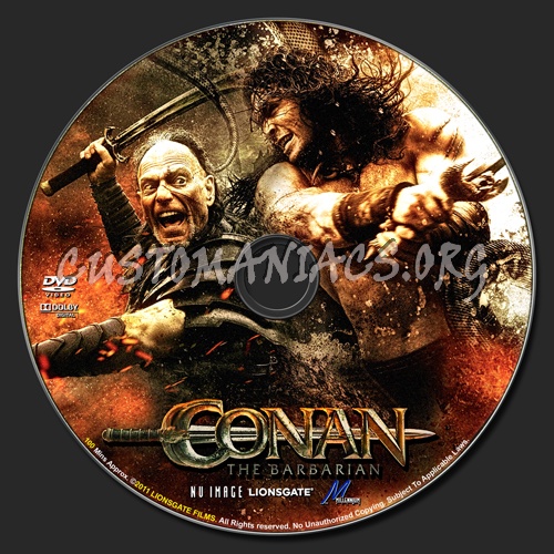 Conan the Barbarian (2011) dvd label