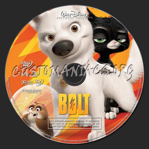 Bolt dvd label