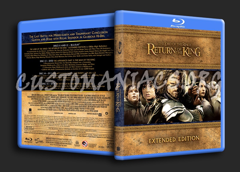 The Lord of the Rings: The Return of the King blu-ray cover