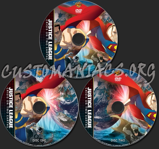 Justice League: Crisis On Two Earths - TV Collection dvd label