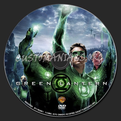 Green Lantern dvd label