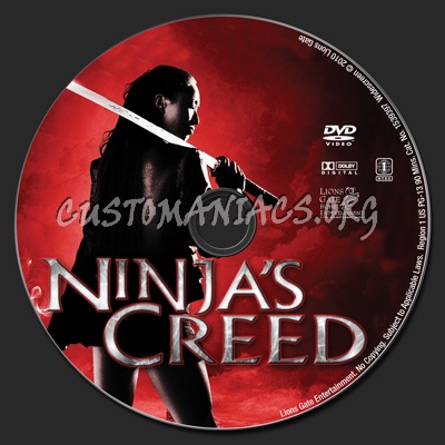 Ninja's Creed dvd label