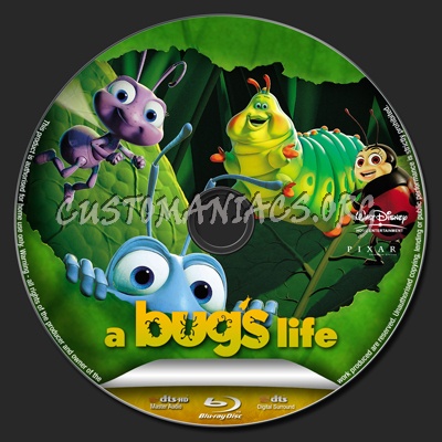 A Bug's Life blu-ray label