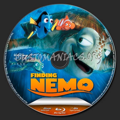 Finding Nemo blu-ray label