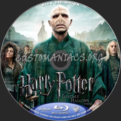 Harry Potter And The Deathly Hallows Part 2 blu-ray label