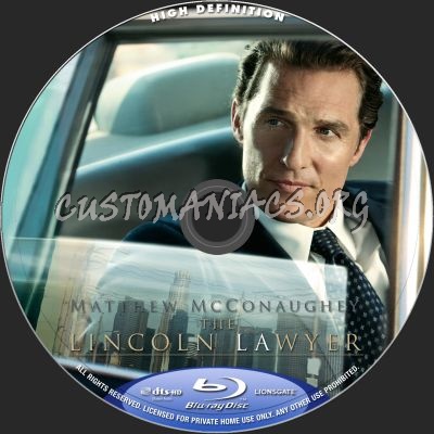 The Lincoln Lawyer blu-ray label