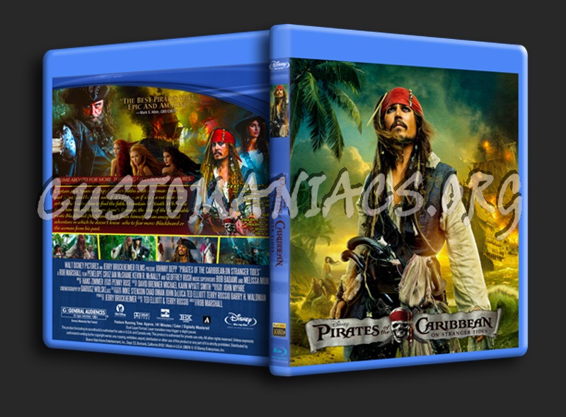 Pirates of the Caribbean: On Stranger Tides blu-ray cover