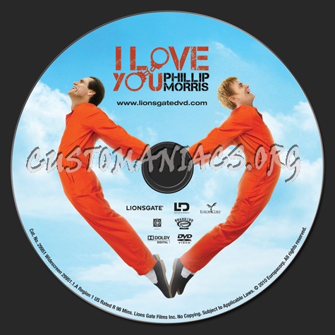 I Love You Phillip Morris dvd label