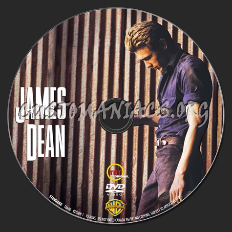 James Dean dvd label