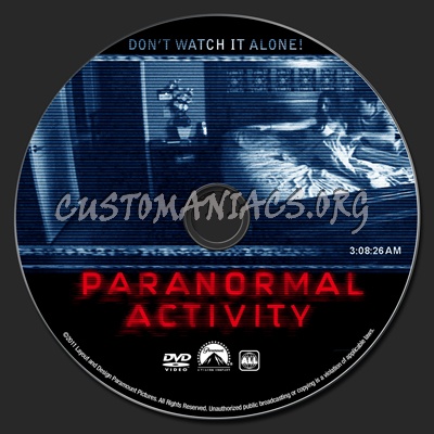 Paranormal Activity dvd label