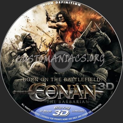 Conan The Barbarian blu-ray label