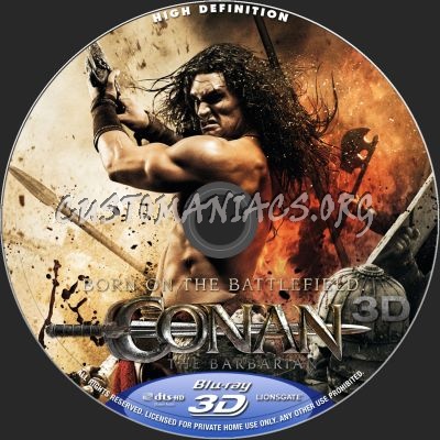 Conan The Barbarian blu-ray label