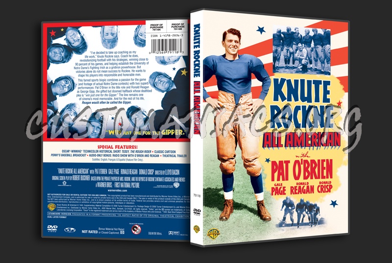 Knute Rockne All American dvd cover