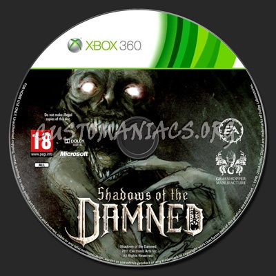 Shadows of the Damned dvd label