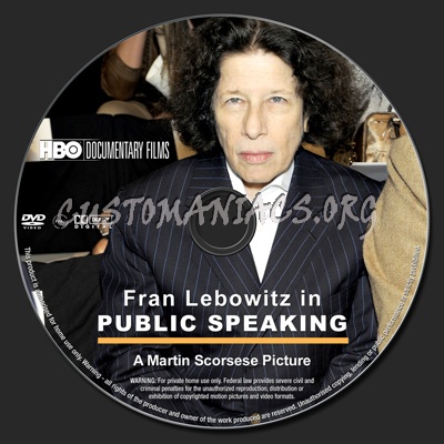 Public Speaking dvd label