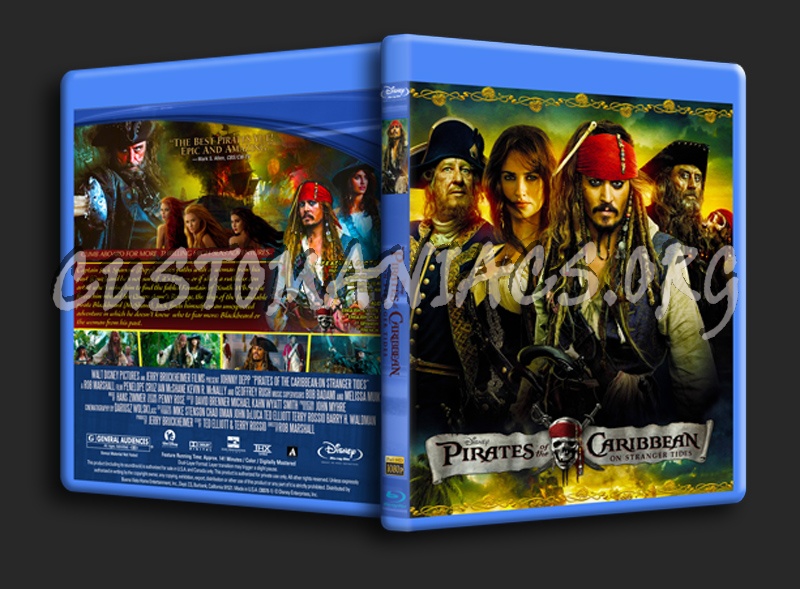 Pirates of the Caribbean: On Stranger Tides blu-ray cover