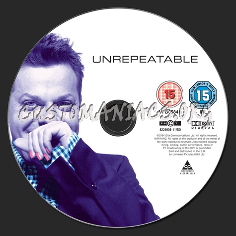 Eddie Izzard Unrepeatable dvd label