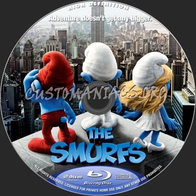 The Smurfs blu-ray label