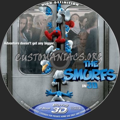 The Smurfs blu-ray label