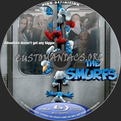 The Smurfs blu-ray label