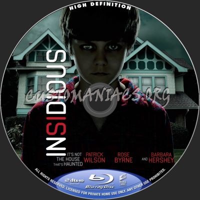 Insidious blu-ray label