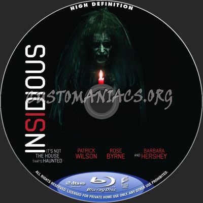 Insidious blu-ray label