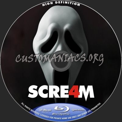 Scream 4 blu-ray label