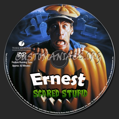 Ernest Scared Stupid dvd label