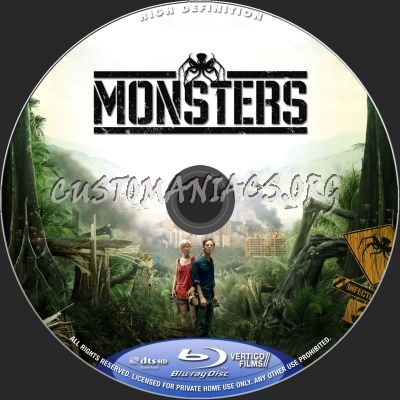 Monsters blu-ray label