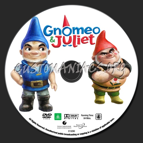 Gnomeo & Juliet dvd label