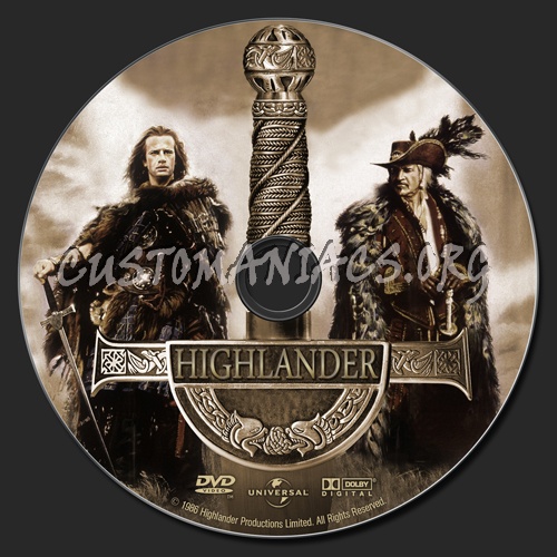 Highlander dvd label