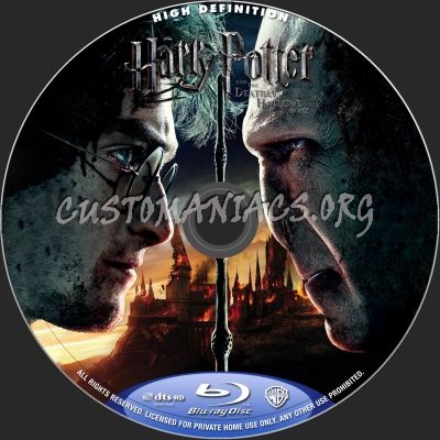 Harry Potter And The Deathly Hallows Part 2 blu-ray label