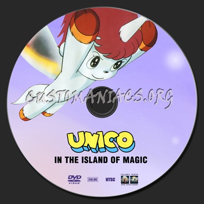 Unico in the Island of Magic dvd label