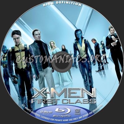 X-Men First Class blu-ray label