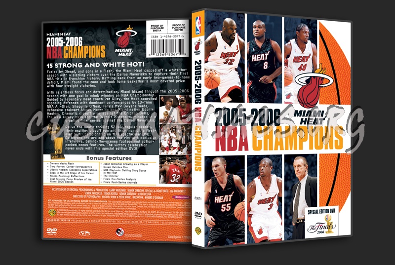 NBA Miami Heat 2005-2006 NBA Champions dvd cover