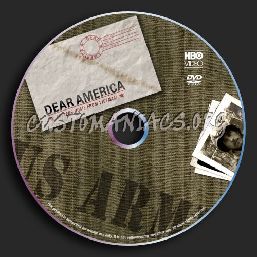 Dear America : Letters From Vietnam dvd label