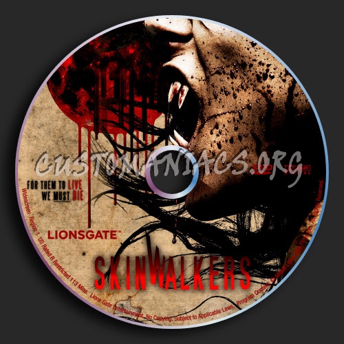 Skinwalkers dvd label