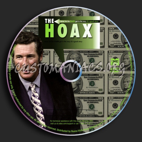 The Hoax dvd label