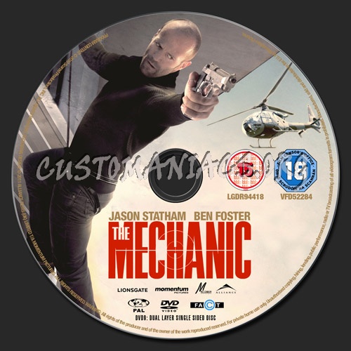 The Mechanic dvd label