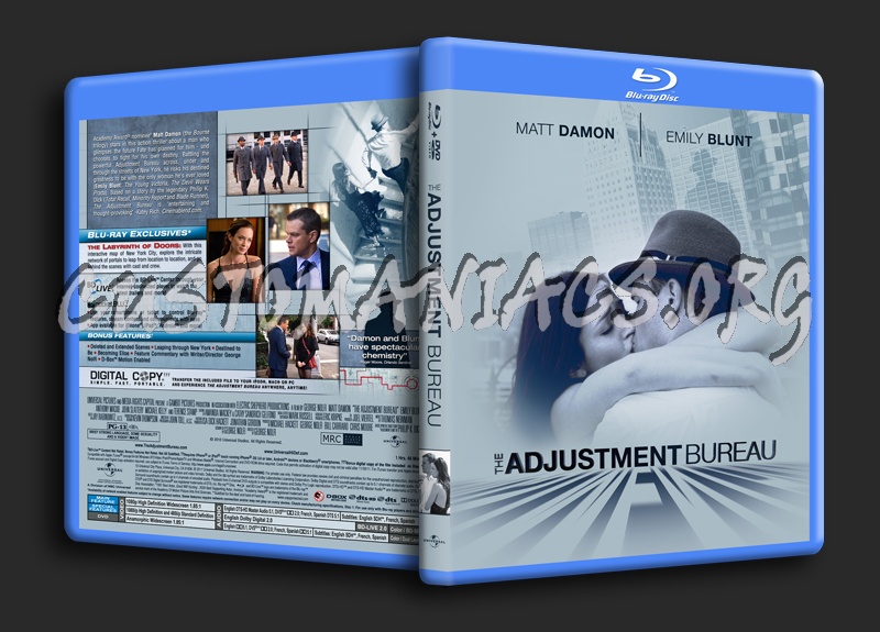 The Adjustment Bureau blu-ray cover