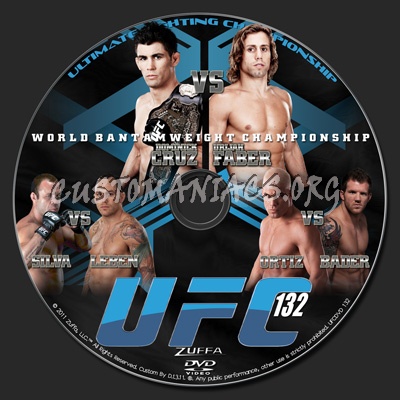 UFC 132 Cruz vs. Faber 2 dvd label