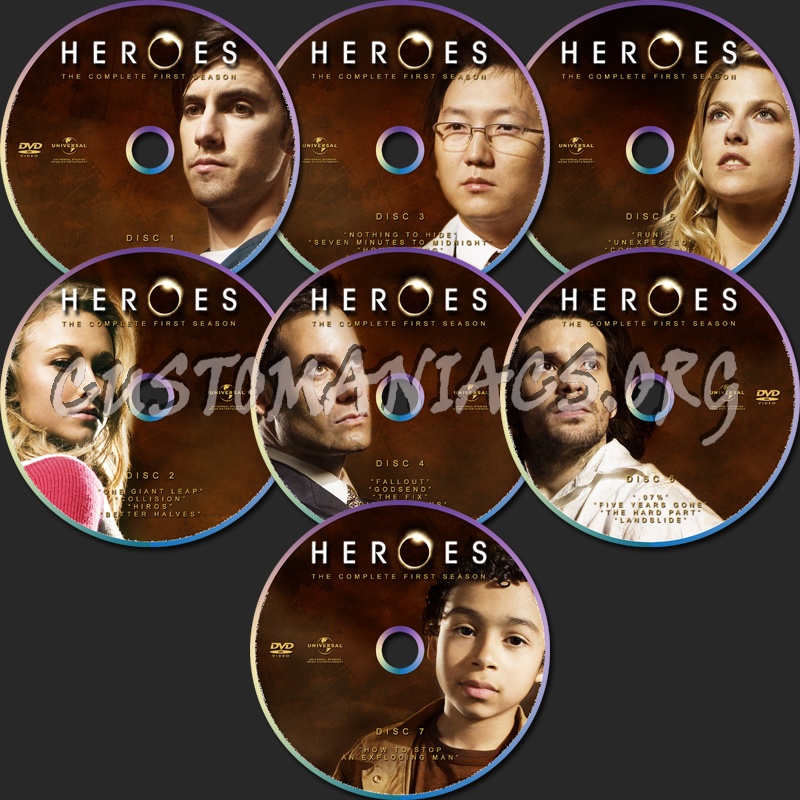 Heroes dvd label