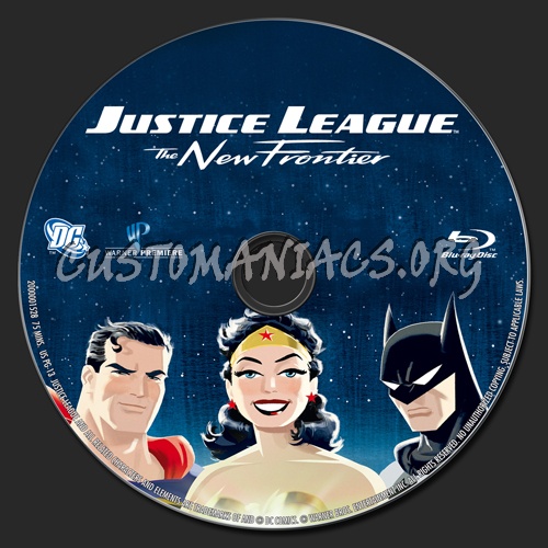 Justice League The New Frontier blu-ray label