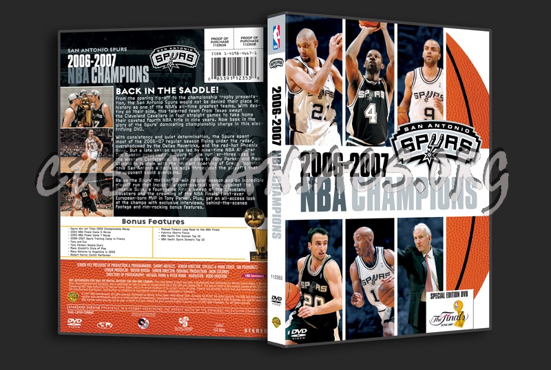 NBA San Antonio Spurs 2006-2007 NBA Champions dvd cover