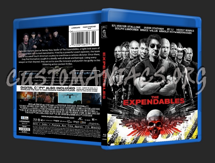 The Expendables blu-ray cover