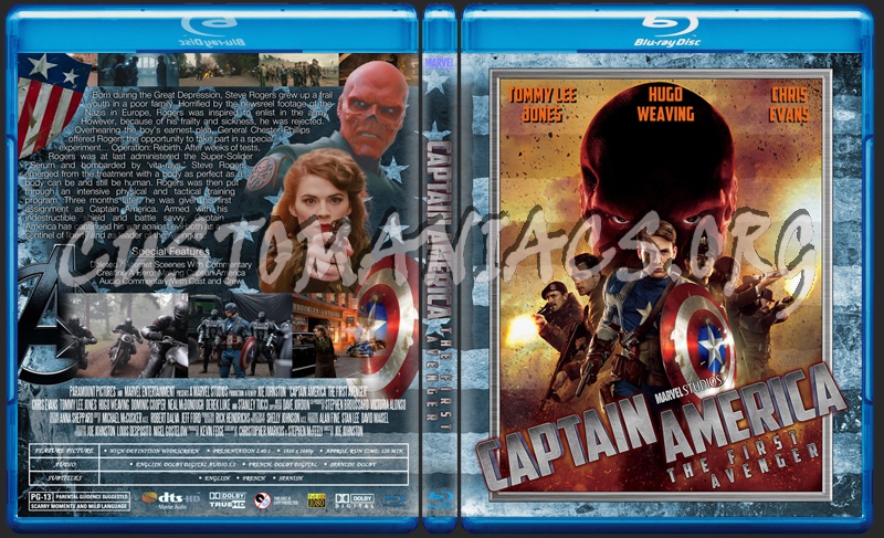 Captain America: The First Avenger blu-ray cover