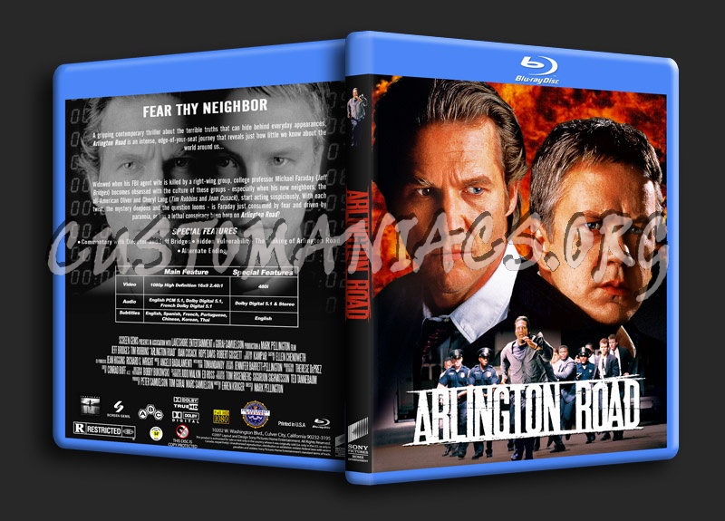 Arlington Road blu-ray cover