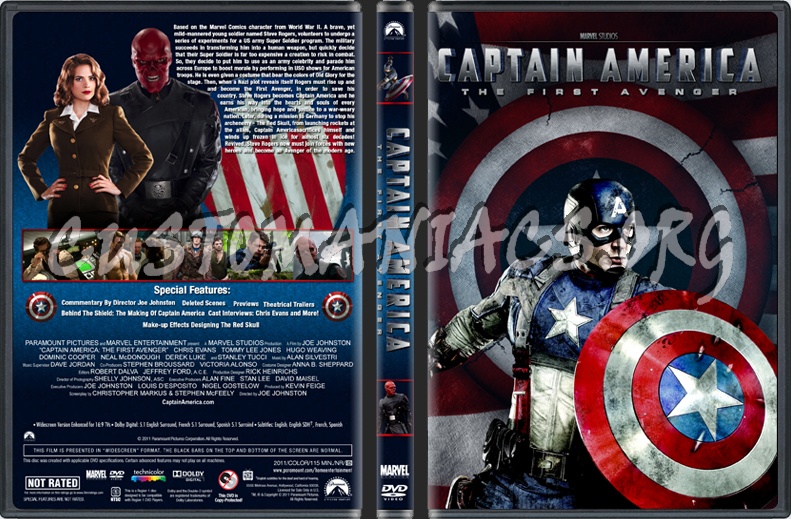 Captain America:The First Avenger dvd cover