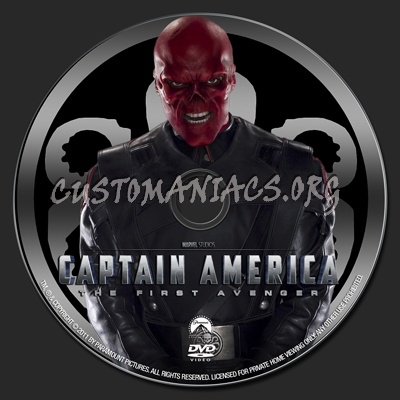 Captain America:The First Avenger dvd label