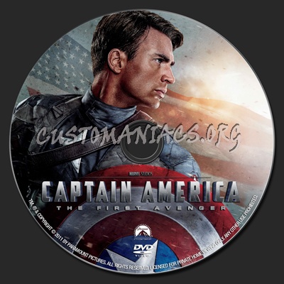 Captain America:The First Avenger dvd label